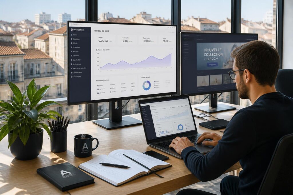 agence prestashop à montpellier spécialisée dans le développement, l'optimisation et le boost de votre boutique en ligne. profitez d'un accompagnement personnalisé pour maximiser vos ventes dès maintenant.