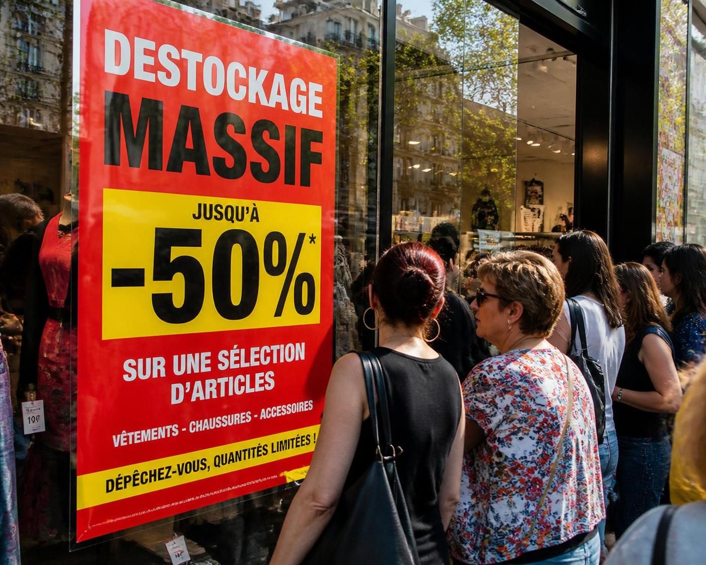 profitez de notre affiche déstockage pour dynamiser vos ventes grâce à des offres exceptionnelles et des réductions imbattables. attirez plus de clients dès maintenant !