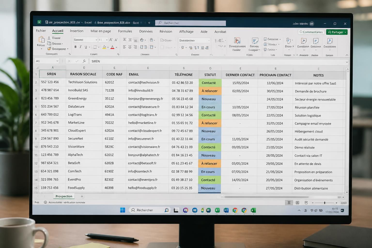 découvrez comment un fichier de prospection excel peut vous aider à optimiser votre base de contacts facilement et améliorer votre efficacité commerciale.
