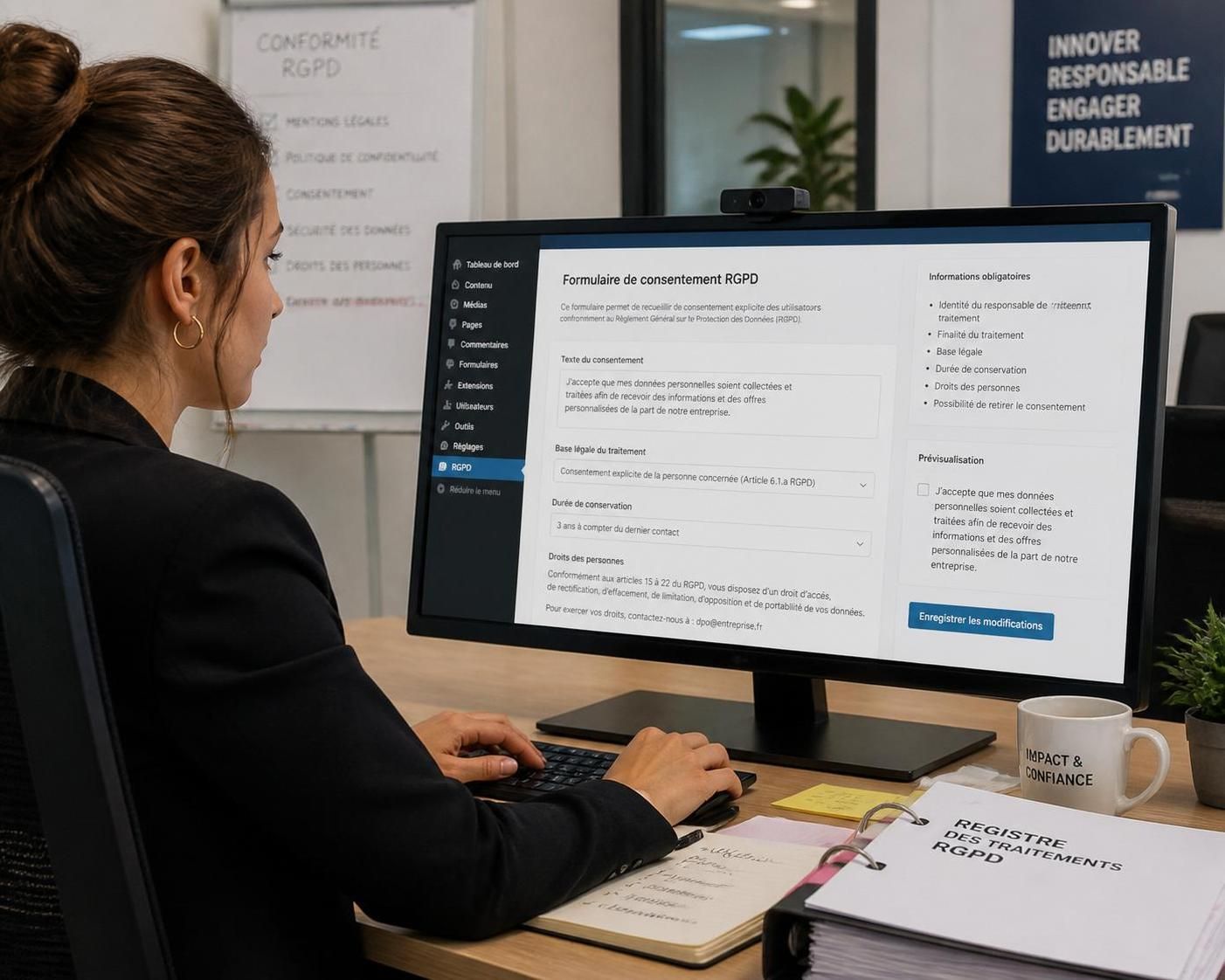 téléchargez un modèle de formulaire de consentement rgpd prêt à adapter pour assurer la conformité de votre site aux réglementations sur la protection des données.